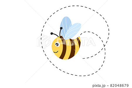 Cartoon Bee Mascot A Small Bees Flying On A のイラスト素材