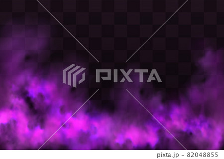 Realistic scary mystical fog in night Halloween. 82048855