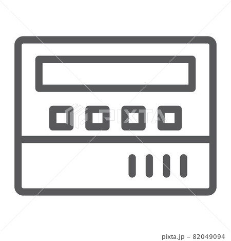 Taximeter line icon, taxi and service, carsharing sign, vector graphics, a linear pattern on a white background, eps 10. 82049094