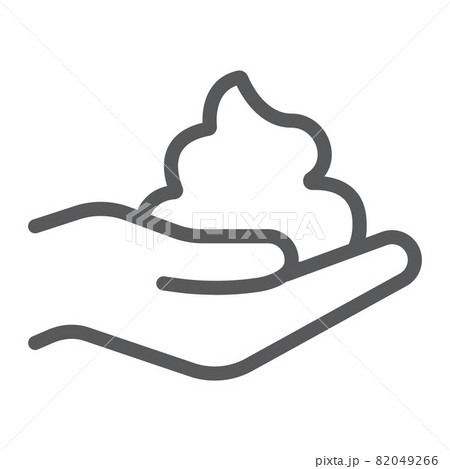 Shaving foam line icon, face and care, shaving cream sign, vector graphics, a linear pattern on a white background, eps 10. 82049266