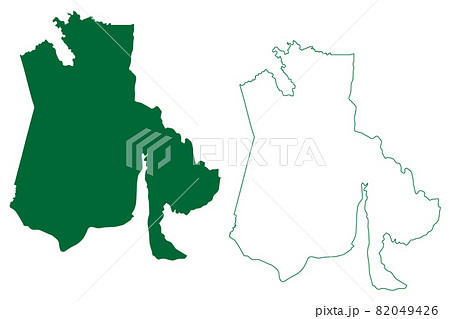 Unakoti district (Tripura State, Republic of India) map vector illustration, scribble sketch Unakoti map 82049426