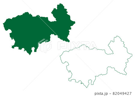 Uttarkashi district (Uttarakhand or Uttaranchal State, Republic of India) map vector illustration, scribble sketch Uttarkashi map 82049427