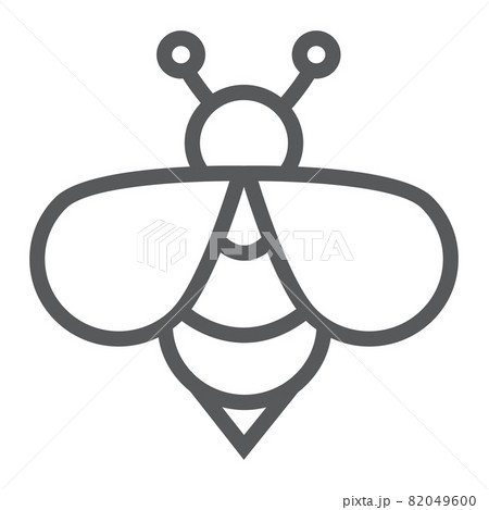 Bee line icon, animal and honey, insect sign, vector graphics, a linear pattern on a white background, eps 10. 82049600