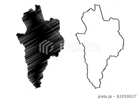 Korce County (Republic of Albania) map vector illustration, scribble sketch Korce map 82050027