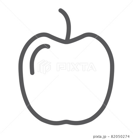 Apple line icon, vitamin and food, fruit sign, vector graphics, a linear pattern on a white background, eps 10. 82050274