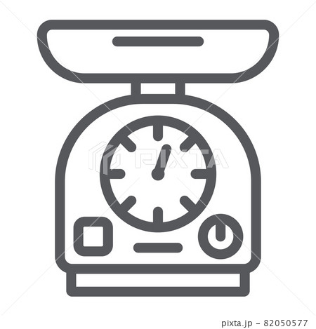 Kitchen scale line icon, appliance and measurement, weigh sign, vector graphics, a linear pattern on a white background, eps 10. 82050577