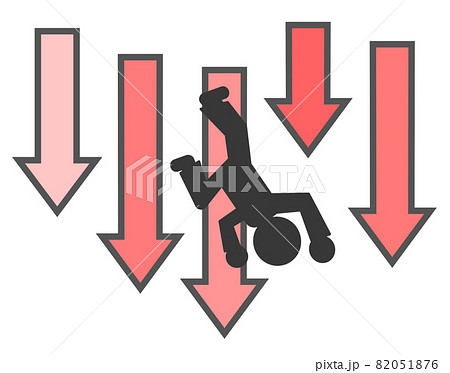 失敗して転落する人物のイラスト 82051876