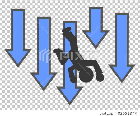 失敗して転落する人物のイラスト 82051877