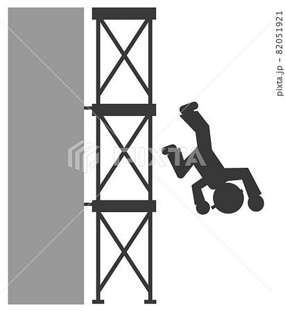 建築現場の足場から落下する労災事故 82051921