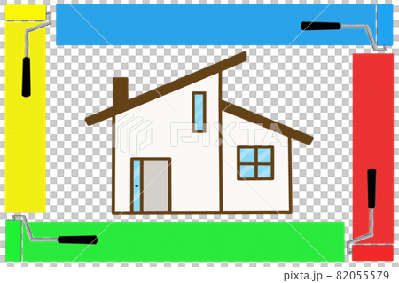 Image of painting the exterior walls of a house Image of painting the exterior walls of a house 82055579