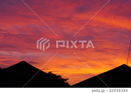 赤穂市の夕焼け 赤穂市の夕焼け 82056384