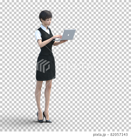 Female employees using personal computers Female employees using personal computers 82057143