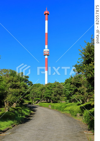 【愛媛県】快晴下の宇和海展望タワー 82057875