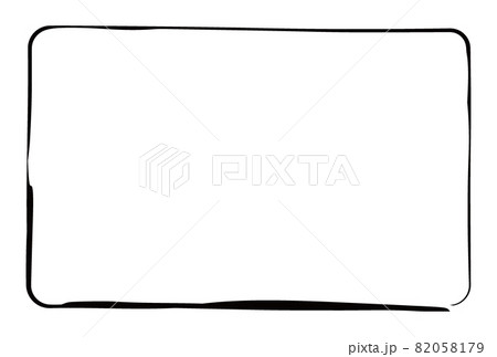 シンプルな和風な線のフレーム素材 82058179