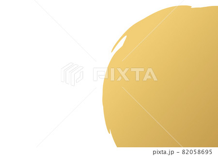 白背景に金色の丸の和風イメージの背景素材のイラスト素材