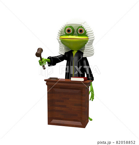 3D Illustration of a Frog judge 82058852