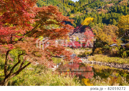東海随一の紅葉名所 色鮮やかな香嵐渓の秋 東海随一の紅葉名所 色鮮やかな香嵐渓の秋 82059272