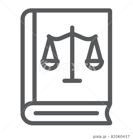 Law book line icon, justice and law, book with libra sign, vector graphics, a linear pattern on a white background, eps 10. 82060437