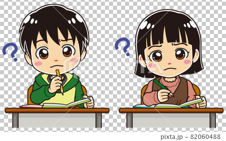 受教科書問題困擾的小學男生和女生 82060488