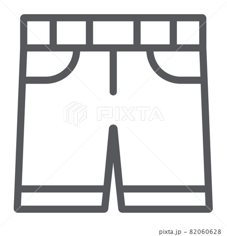 Shorts line icon, clothes and summer, pants sign, vector graphics, a linear pattern on a white background, eps 10. Shorts line icon, clothes and summer, pants sign, vector graphics, a linear pattern on a white background, eps 10. 82060628