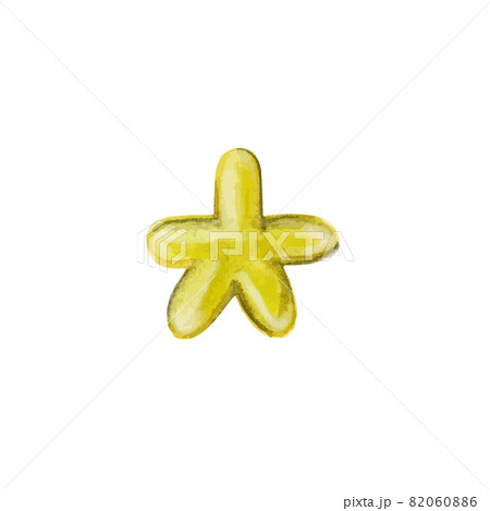 Gold star Christmas star on a white background. watercolor vector illustration 82060886
