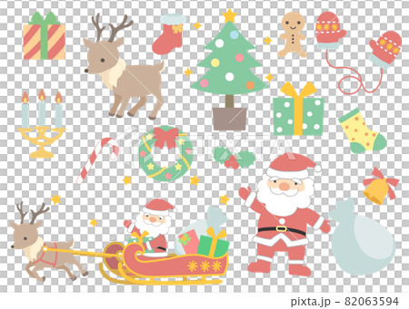 クリスマスセットのイラスト素材 [82063594] - PIXTA