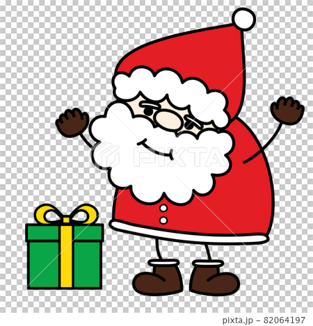 Simple and cute illustrations of Santa and gifts that can be used for Christmas. 82064197