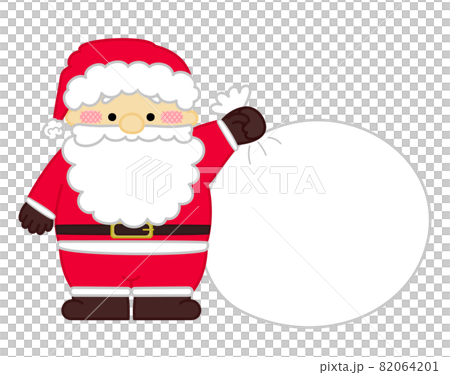 A simple and cute illustration of Santa that can be used for Christmas. With copy space. A simple and cute illustration of Santa that can be used for Christmas. With copy space. 82064201