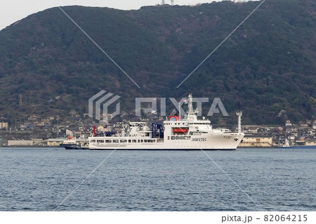 JAMSTEC 海底広域研究船「かいめい」　関門海峡北九州の風景 82064215