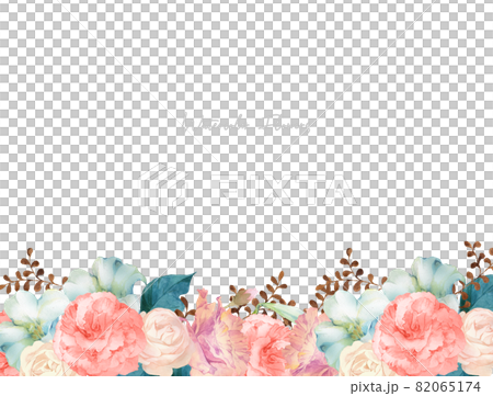 Gorgeous watercolor flower frame 82065174