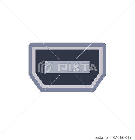 Thunderbolt pc universal connector icon. Vector graphic illustration of Port in flat style. 82066845