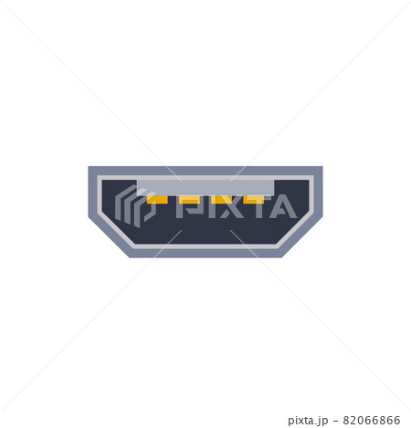 USB micro pc universal connector icon. Vector graphic illustration of Port in flat style. USB micro pc universal connector icon. Vector graphic illustration of Port in flat style. 82066866