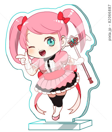 Illustration of an acrylic stand of a moe... - Stock Illustration ...