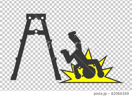 三脚から転落して大怪我をする作業員 三脚から転落して大怪我をする作業員 82068169