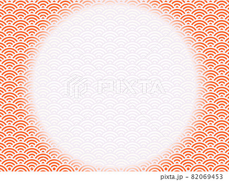 青海波の背景　グラデーション 82069453