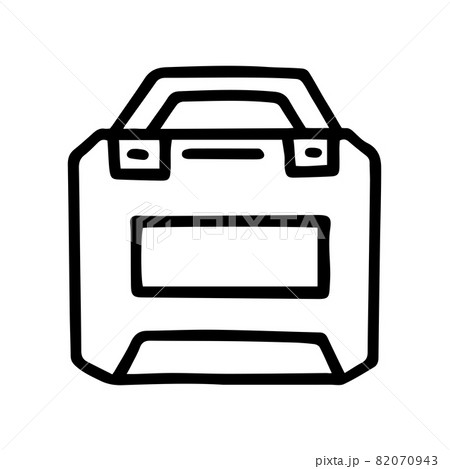 plastic case line vector doodle simple icon 82070943
