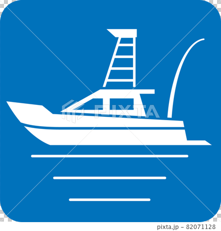 Trolling boat pictogram 82071128