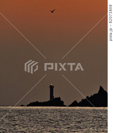 室積海岸の夕焼け 室積海岸の夕焼け 82073808