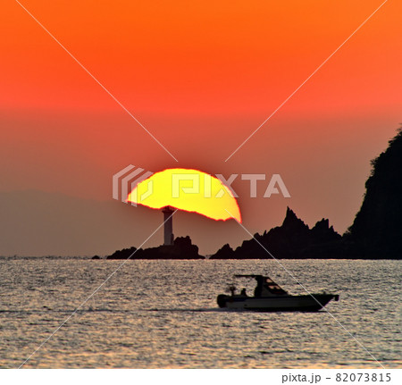 室積海岸の夕焼け 室積海岸の夕焼け 82073815