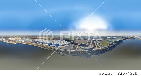 The turnaround harbour of Krefeld, aerial 82074529
