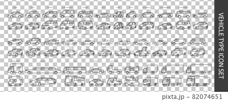 様々な車両アイコンセット 82074651