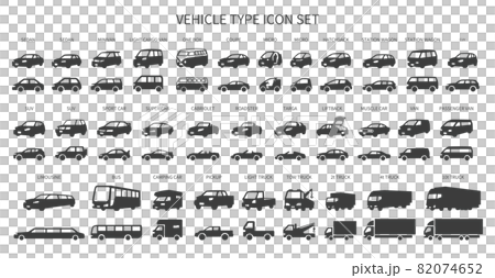 様々な車両アイコンセット 82074652