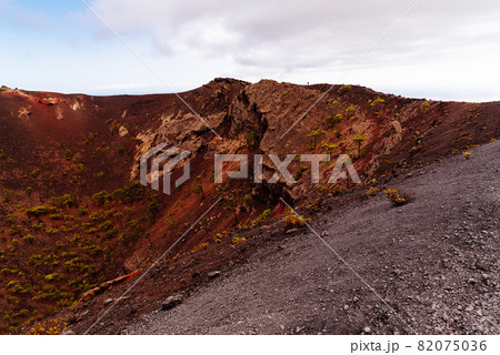 Volcanic crater. San Antonio volcano in Fuencaliente, La Palma Volcanic crater. San Antonio volcano in Fuencaliente, La Palma 82075036