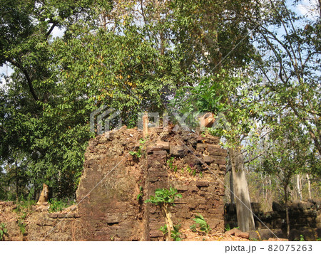 カンボジア、コーケー遺跡群の一つ。 82075263