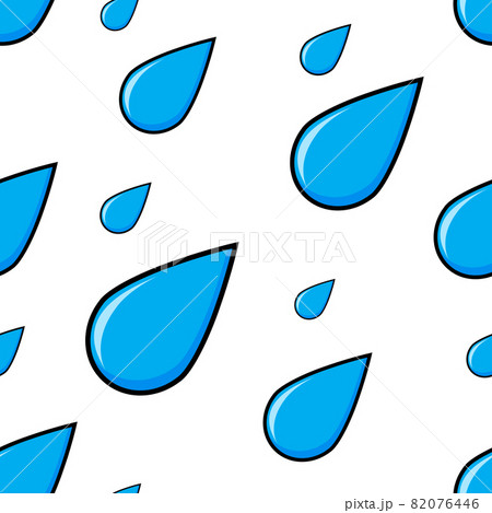 Rain falling. Autumn weather cartoon blue water dripping. Vector pattern isolated on white background. Rain falling. Autumn weather cartoon blue water dripping. Vector pattern isolated on white background. 82076446