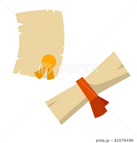Certificate and diploma with seal. Historical Paper papyrus. Certificate and diploma with seal. Historical Paper papyrus. 82076496