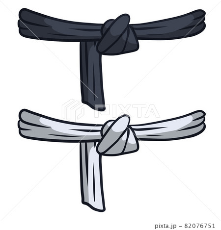 Black and white belt karate and judo. Oriental combat sport. Black and white belt karate and judo. Oriental combat sport. 82076751