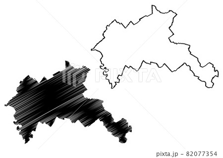 Riscani District (Republic of Moldova, Administrative divisions of Moldova) map vector illustration, scribble sketch Riscani map 82077354