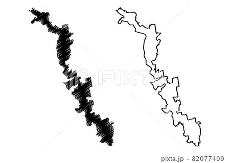 Transnistria autonomous territorial unit (Republic of Moldova, Administrative divisions of Moldova) map vector illustration, scribble sketch Transnistria map 82077409