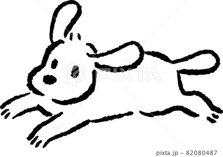 ゆるい犬のイラスト1(線画) 82080487